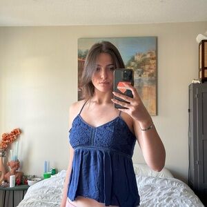 Blue Kendall and Kylie tank top